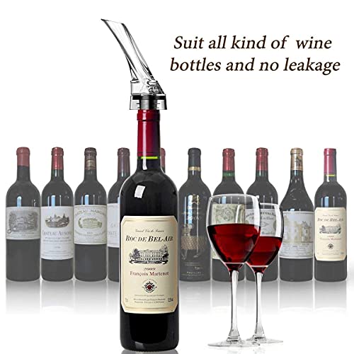 Wine Aerator Pourer, Red Wine Air Aerator Decanter Spout Dispenser Accessories Set, Aerating Wine Instantly, Perfect Gift for Dad with Base in Stylish Crystal Display Box
