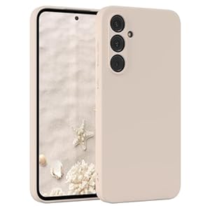 EAZY CASE - Silikonhülle für Samsung Galaxy A55 Hülle Silikon Case Beige weich stoßfeste Handyhülle Galaxy A55 Schutzhülle mit Kameraschutz Dünn Premium Schutz Cover TPU Phone Bumper in Taupe