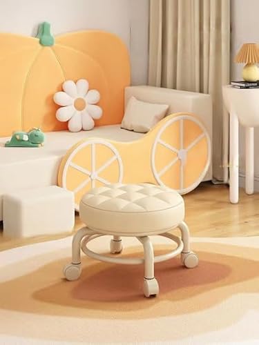 ロースツール キャスター付き椅子 回転スツール イス 丸椅子 低い 低床椅子 人間工学 おしゃれ 耐久 360°回転 低所作業 現代風 防水 静音キャスター 床を保護する