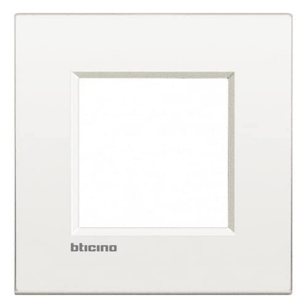 Plaque Livinglight Air BTicino LNE4802BN Metal Monochrome 2 Modules Blanc