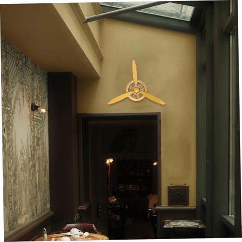 Hélice en fer forgé jaune au design rétro élégant pour maison raffinée - 5