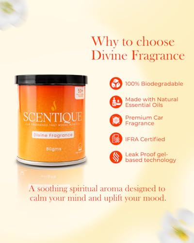 Image of Gel Based Car Air Freshener - Divine Fragrance (80g) | Long Lasting Cup Holder Perfume Can | Strong Odor Eliminator | Automotive Interior Accessories; DF