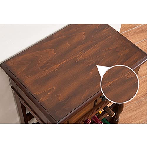 Organizador para vino de madera marrón con cajón miniatura 4