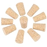 XILOSIN Holz-Naturbierflasche Stopper Korken Spitzkorke Holz-Wein-Stopper 10PCS