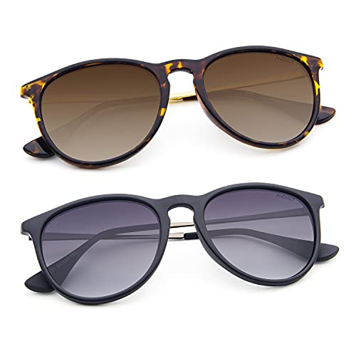 ANDOILT Vintage Polarized Sunglasses for Women Men UV Protection Retro Round Mirrored Lens2