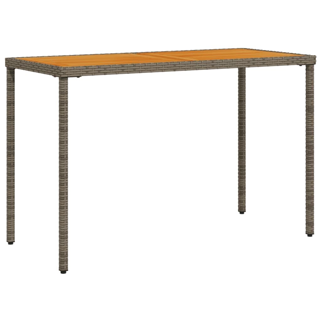 Table de jardin en rotin et bois d'acacia pour apéritif
