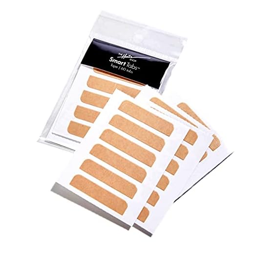 The Hair Shop Smart Tabs Tape-in Hair Extension Tape - Professional Strong No-Residue Bonding Double-Sided Replacement Tape for 100% Remy Human Hair Extensions, 60 Tabs (4 cm x 0.9 cm)