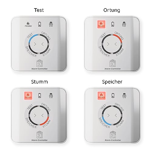 Ei Electronics Ei450 Alarm-Controller, Fernbedienung für funkvernetzte Rauch-, Hitze- und Kohlenmonoxidmelder, Warnmelder-Zubehör mit Batterie für 10 Jahre, weiß