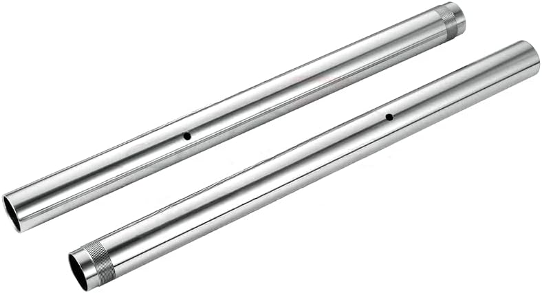 Front Fork Pipes Inner Tubes Silver Pair Compatible For Suzuki GSXR1000 2003-2004 43x518mm 51110-40F30-000 51120-40F30-000 GSX R1000 Legs