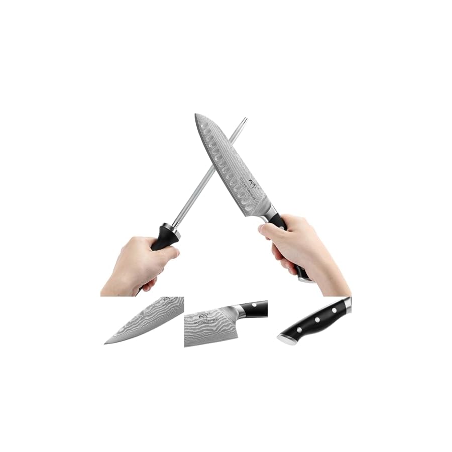 NANFANG-BROTHERS-Knife-Set-9-Pieces-Damascus-Kitchen-Knife-Set-with-Block-ABS-Ergonomic-Handle-for-Chef-Knife-Set-Knife-Sharpener-and-Kitchen-Shears-Knife-Block-Set NANFANG BROTHERS Knife Set, 9 Pieces Damascus Kitchen Knife Set with Block, ABS Ergonomic Handle for Chef Knife Set, Knife Sharpener and Kitchen Shears, Knife Block Set