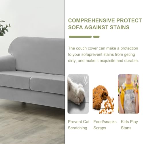 Housse extensible pour canapé protégeant des rayures de chat - 4