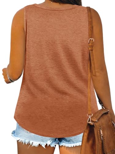 Image of Plus Size Tank Tops for Women Summer Sleeveless Tops Loose Fit Tunic Tanks