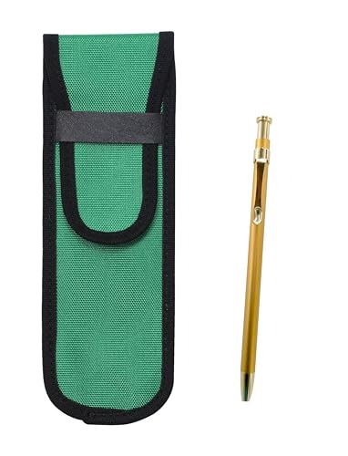 2個パック 布ペンケース緑 スリム60ボールペンゴールドセット NK02G-SV60KBP-2