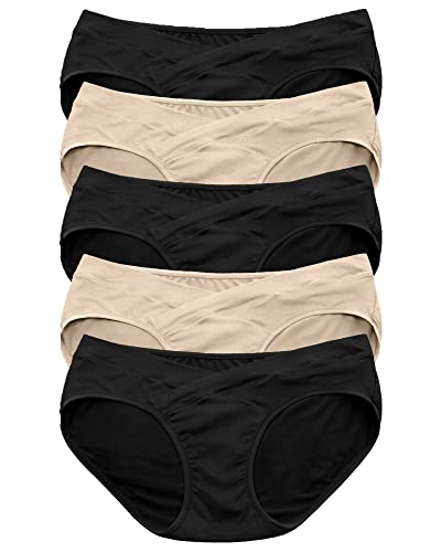 Image of Kindred Bravely Under the Belly Bikini Maternity Underwear for Women and Postpartum Underwear 5 Pack