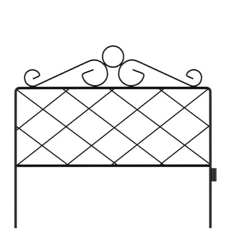 Metal Garden Fencing- Set of 5 Panels for Decorative Edging