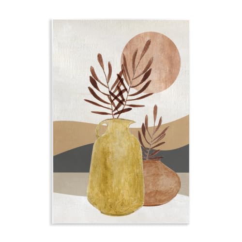 Boho Desert Plant Botanicals, 10 x 15 Inch Mounted Print on Wall Plaque