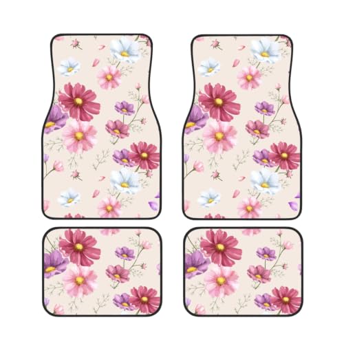 Alfombrillas de coche para proteger el habitáculo con flores de cosmos