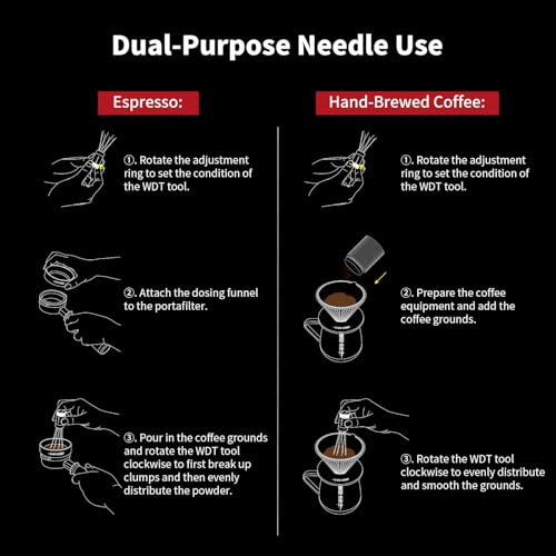MHW-3BOMBER WDT Tool 2.0 - Customisable Coffee Distribution Tool with 8 SUS304 Needles and Magnetic Stand for Enhanced Storage - Image 6