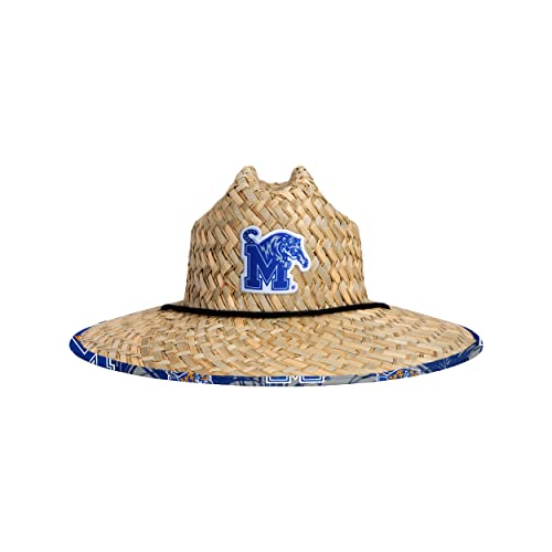 Image of FOCO NCAA Mens NCAA College Team Logo Floral Straw Sun Hat