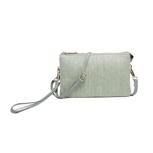 Image of JEN & CO. Riley Small Crossbody Bags Vegan Leather Wristlet Wallets Clutch Purses Shoulder Handbag for Women