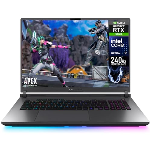 ASUS ROG Strix G18 Latest (2025) Gaming Laptop 18' 2.5K 240Hz Nebula Display Intel Core Ultra 9 275HX - NVIDIA GeForce RTX 5070-64GB RAM - 1TB SSD-4-Zone RGB KB - WIN11-Eclipse Gray- W/Gaming Frame