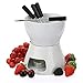BSTKEY Set di 400 ml con 4 forchette per cioccolato o formaggio, in ceramica, per fonduta al burro, colore: bianco