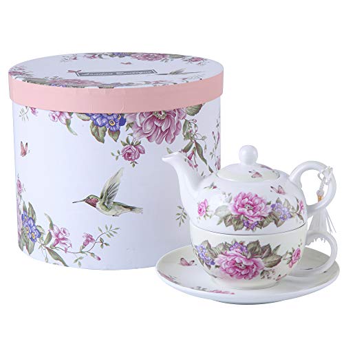 London Boutique Tea for One Teekanne Teetasse Untertasse Set Geschenke...