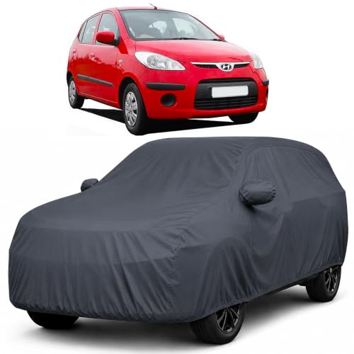 Image of Autofact Premium Car Cover for i10 2007-2017 | All Weather Waterproof Full Body Car Cover | Light-Weight Triple-Stitched Outdoor Shield with UV Protection, Dustproof & Heat-Resistant