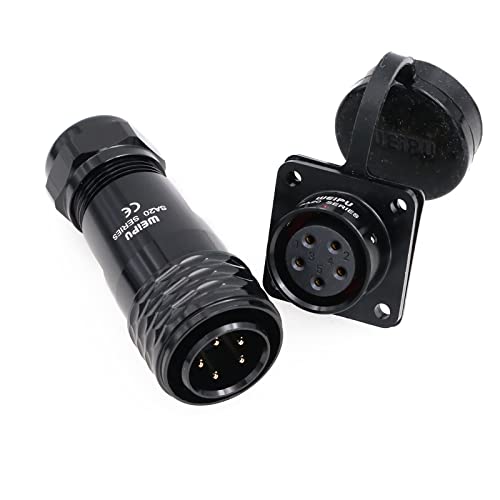 Conector industrial SA20 de 5 pines y 10A para pantallas y paneles solares