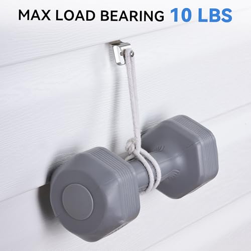HUXOR (10 Pack) Vinyl Siding Clips Hooks, No-Hole Needed Outdoor Siding Hangers for Mounting Home Security Cameras, Stainless Steel - Thumbnail 6