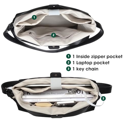 Hobo Bag for Women, Vegan Leather Slouchy Shoulder Handbags Purses for Women with Adjustable Strap4