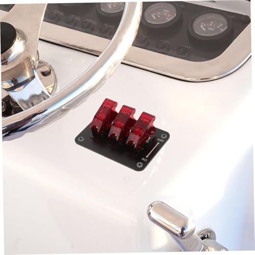 Interrupteur à bascule étanche 12V rouge pour panneau 3 positions de commande de bateau