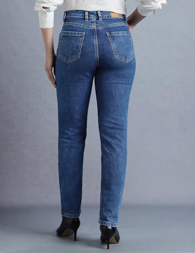 Image of INKD Women's Slim Fit Jeans - Mid-Rise | Cotton Blend | Stretchable Fabric | Classic 5 Pocket Styling | Jeans for Women (Available in Plus Sizes)