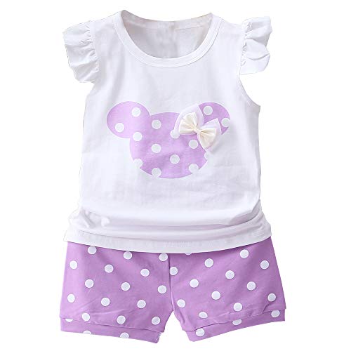Baby Girl Clothes Outfits Short Sets 2 Pieces with T-Shirt + Short Pants