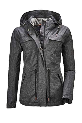 Veste fonctionnelle décontractée avec capuche amovible imperméable pour femme