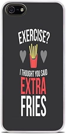 Funny I Thought You Said Extra Fries Quote White Hardshell Case for iPhone 5 / 5S