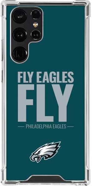 Skinit Clear Phone Case Compatible with Galaxy S24 Ultra - Officially Licensed NFL Philadelphia Eagles Team Motto Design