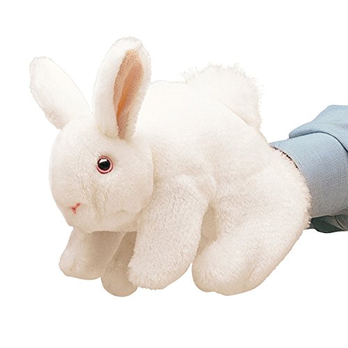 Folkmanis White Bunny Rabbit Hand Puppet