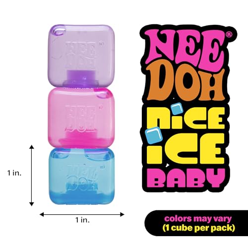 Schylling NeeDoh Nice Ice Baby – Sensory Squeeze Toy – Super Solid Squish – 1.25″ Wide – Color May Vary (Pack of 1)