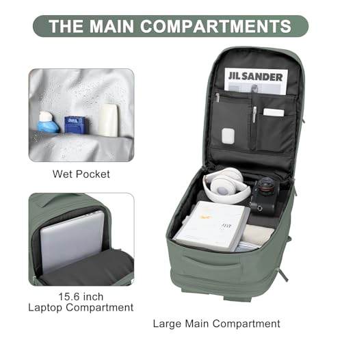 Image of Extra Backpack For Traveling On Airplane Travel Backpack For Women Men Airline Approved Carry On Bags For Airplanes Gym Bag With Shoe Compartment Waterproof Laptop Backpack Camping Hiking Backpack