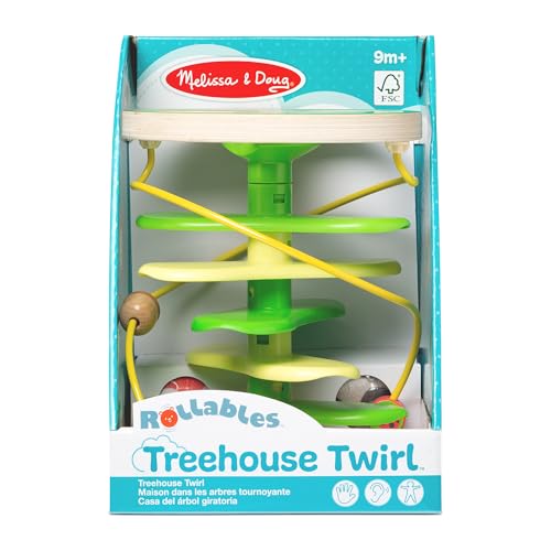 Image of Melissa & Doug Rollables Treehouse Twirl Infant and Toddler Toy (3 Pieces) - FSC Certified