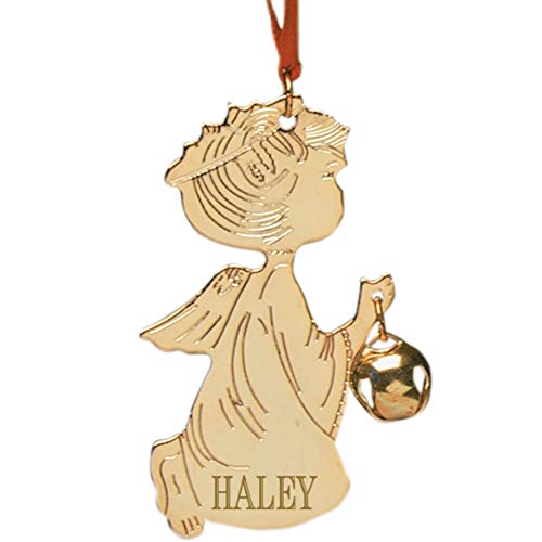 Personalized Kneeling Angel And Bell Ornament #TOP28
