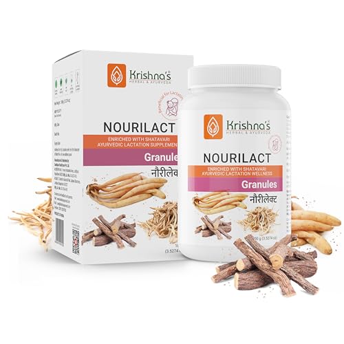 Image of Krishna's Nourilact Granules - Blend of 6 Powerful Herbs | Enriched with Shatavari | Support Lactation, Digestion & Postnatal Energy - 100 gm
