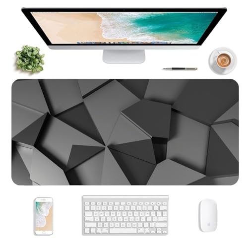Image of Tukzer Extended Gaming Mouse Pad /Desk Mat for Speed & Precision Operation, Non-Slip Rubber Base,Smooth Cloth Surface for Laser & Optical Mouse,Laptop,MacBook,Keyboard,Office 580x280mm(GD14-01)