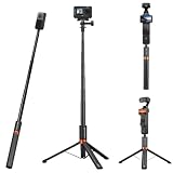 K&F CONCEPT Treppiede Selfie Invisibile 2 in 1 66", Manico Regolabile
