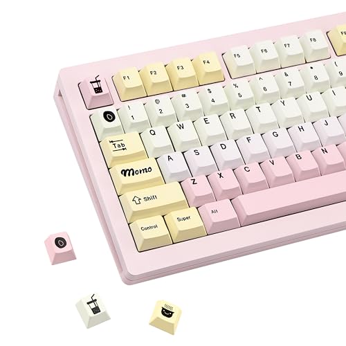 COOMICKEY �O���f�[�V���� �s���N �u���E�� �L�[�L���b�v PBT - ���킢���L�[�L���b�v 60 75 100% �~�j�}���X�g�X�^�C�� �L�[�L���b�v �J�X�^�� 130�L�[ �`�F���[�v���t�@�C�� Cherry Gateron MX���J�j�J���Q�[���L