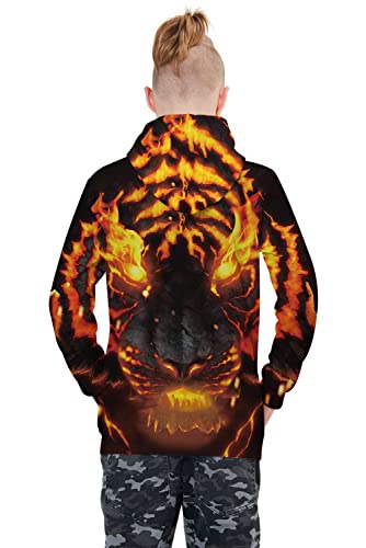 Unicomidea 9-10 Years Hoodies 3D Tiger Sweatshirt For Big Boys Daily School Kids Outerwear Clothes Size 10 Fashion Animal Pullover Girls Outfits #TOP3