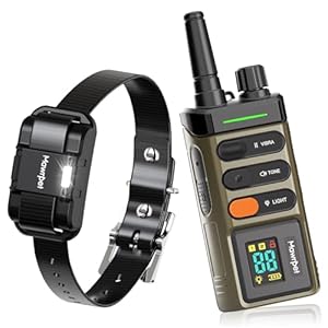 Dog Training Collar with Remote-5200FT, Dog Shock Collar with IPX7 Waterproof, Shock, Vibration, Beep, E-Collar for Dogs Training, Rechargeable, Suitable for All Breeds of 15-120lbs