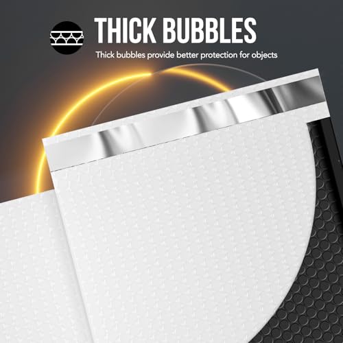 Fuxury Black Bubble Mailers 12x15" Padded Envelopes 40 Pack Large Bubble Mailer Strong Adhesion Padded Mailer,Self-Seal Envelope for Mailing Small Business,Magazine, Clothing. by Fuxury - Image 3