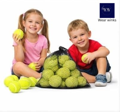 Image of Durable Tennis Balls Set for Coaching, Kids & Beginners - Consistent Bounce, All-Court Performance, Pack of 18